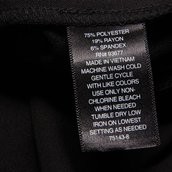 Worthington Black Crop Wide Leg Pants Size 14 High Waist - Picture 8 of 8